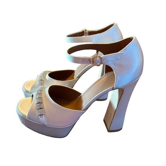 Malone Souliers Yurkia Crystal Platform Sandals Block Heel Open Toe NEW EU 41 - Picture 2 of 10